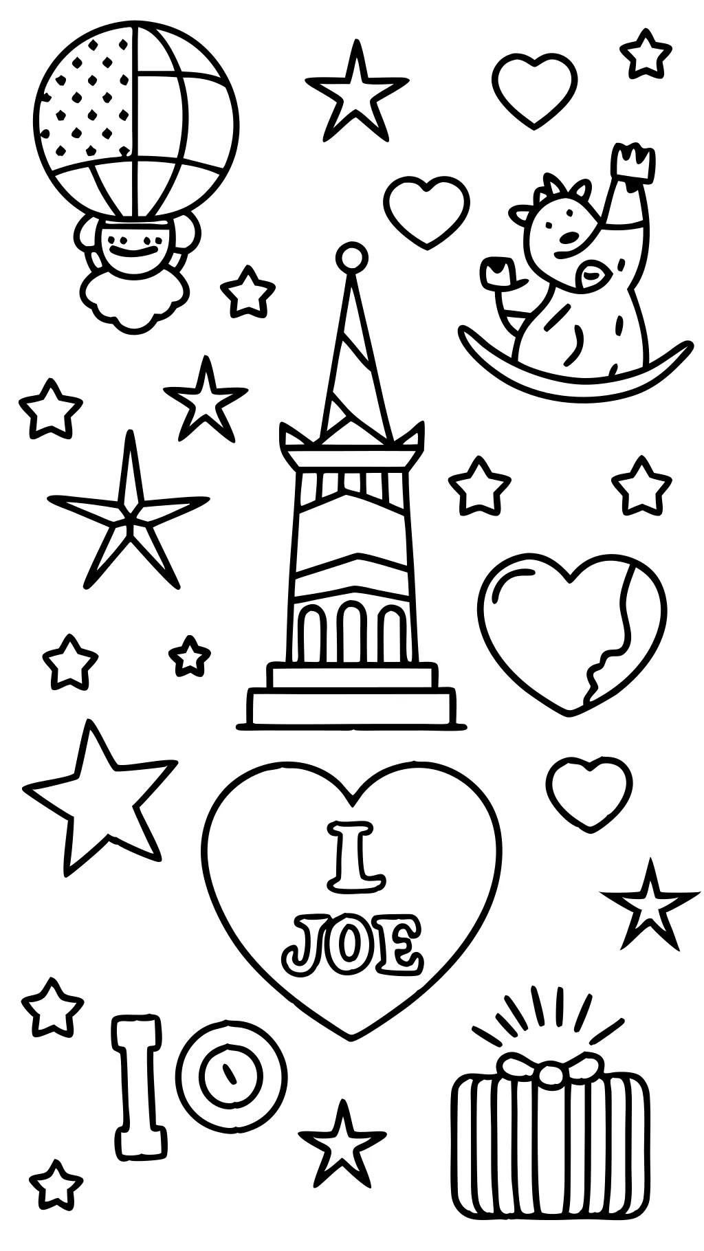 i love usa coloring page